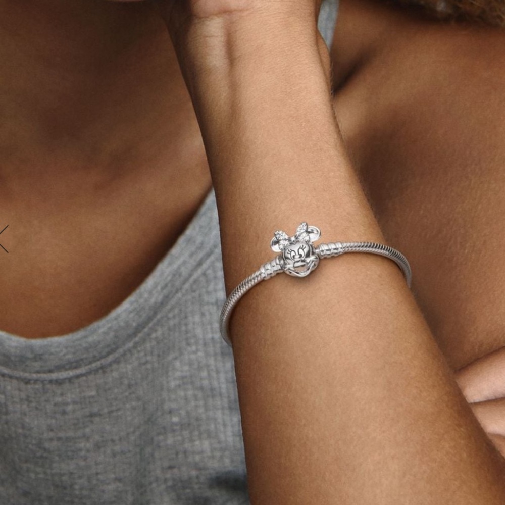 Disney Silver Bracelet with Minnie Mouse Charm